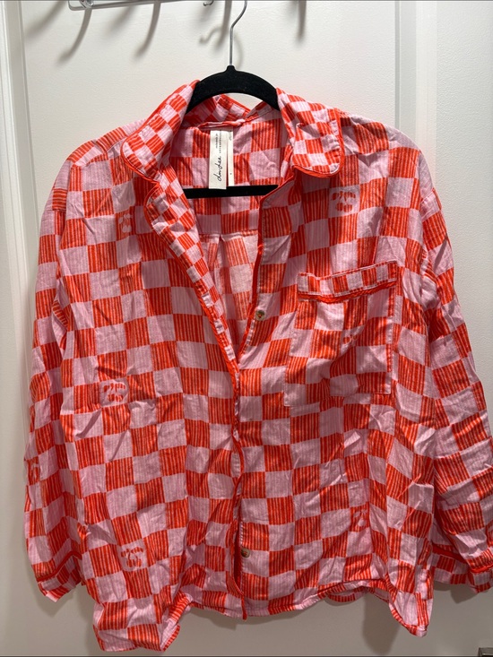 Anthropologie Other - Checked Red & Pink Button-Up Shirt